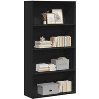 Bookcase Black 80x30x152 cm Engineered Wood