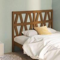 Bed Headboard Honey Brown 126x4x100 cm Solid Wood Pine