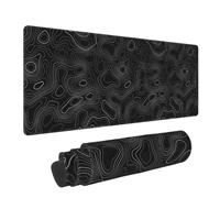 UYEUGV Topographic Mouse Pad Gaming Large XL Long Extend Black and White Mousepad Big Full Keyboard Desk Mat for Computer Laptop Office Non-Slip Rubber Stitched Edges 31.5×11.8 Inch, One Size