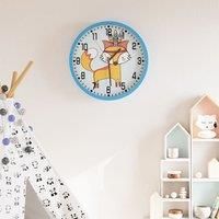 Wall Clock Blue £25.5 cm Polystyrene and Glass