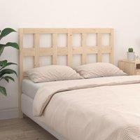 Bed Headboard 125.5x4x100 cm Solid Wood Pine