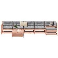 7 Piece Garden Sofa Set Solid Wood Douglas Fir