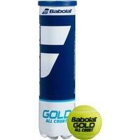Babolat Gold All Court X4 Balls, Adults Unisex, Yellow (Black), One Size