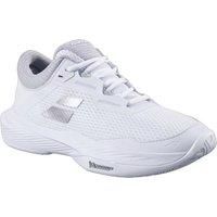 Babolat Women/'s, SFX 4 AC W Tennis Shoes, Size 40.5, White/Silver, Superior Comfort, Wide Fit, Optimal Support, Extra Cush Technology, Lightweight and Ventilated Upper Thick Ortholite Sole, 7 UK