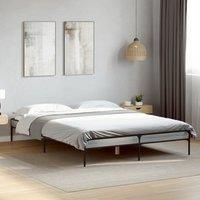 Bed Frame without Mattress Grey Sonoma 135x190 cm Double