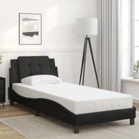 Bed Frame without Mattress Black 100x200 cm Faux Leather