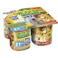 Yoplait Wildlife Fromage Frais Safari Strawberry & Pounding Peach 85g