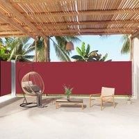 Retractable Side Awning Red 180x1000 cm