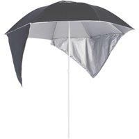 Beach Umbrella with Side Walls Anthracite 215 cm