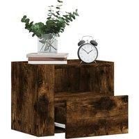 Wall-mounted Bedside Cabinet Smoked Oak 45x30x35 cm