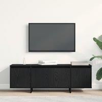 Black Oak TV Cabinet - 120x30x40.5 cm - Engineered Wood