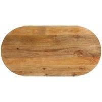 Table Top 110x50x2.5 cm Oval Solid Wood Mango