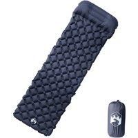Inflating Camping Mattress with Pillow 1-Person Grey