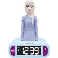 LEXIBOOK RL800FZ Disney 2 Digital Alarm Kids with Night Light and Snooze, Childrens Clock, Luminous Elsa, Frozen Sound Effects, Blue Colour