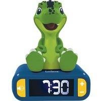 Lexibook RL800DINO Dinosaur Nightlight, Alarm Clock for Boys and Girls, Snooze, Colour Blue/Green,Medium