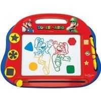 LEXIBOOK CRNI550 Brothers Multicolor Magic Magnetic Nintendo Super Mario Drawing Board, Artistic Creative Toy for Girls and Boys, Stylus Pen and Stamps, Red/Blue