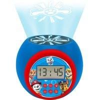 Paw Patrol Marshall,Rubble,Chase,Stella and Everest Projector alarm clock with snooze function and alarm function ,Night light with timer , LCD screen, battery operated , Blue / Red, RL977PA