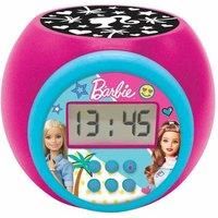 LEXIBOOK RL977BB Projector Clock Barbie with Snooze Alarm Function, Night Light with Timer, LCD Screen, Battery Operated, Pink