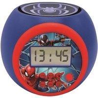 Projector Alarm Clock Spiderman Marvel with snooze function and alarm function, Night light with timer , LCD screen, battery operated, Blue / Red, RL977SP