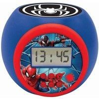 Projector Alarm Clock Spiderman Marvel with snooze function and alarm function, Night light with timer , LCD screen, battery operated, Blue / Red, RL977SP