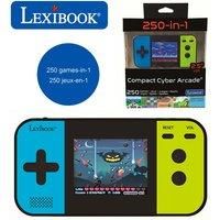 LEXIBOOK JL2377 Compact Cyber Arcade Portable Console, 250, LCD, Battery Operated, Video Game for Children, Black/Blue/Green