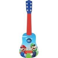 LEXIBOOK K200NI Mario Luigi My First Guitar, 6 Nylon Strings, 53 cm, Learning Guide Included, Blue/red