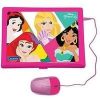 LEXIBOOK JC598DPi1 Disney Princesses Educational and Bilingual Laptop French/English with 124 Activities: Mathematics, Dactylography, Logic, Clock Reading, Play Games and Music