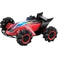 LEXIBOOK RC60 Crosslander Firer Luminous Stunt car with Rear Fog Stream, Remote, Motion Control Bracelet, Rechargeable, Electronic Action Game, red/Black