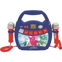 Lexibook, Marvel Spider-Man, Portable karaoke digital player for kids, Microphones, Light effects, Bluetooth®, Record and voice changer functions, Blue, MP320SPZ