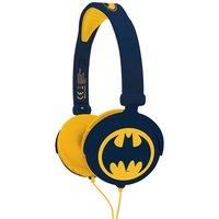 LEXIBOOK HP015BAT Warner Batman-Stereo Headphone, Kids Safe Volume, Foldable and Adjustable, Blue/Orange