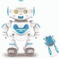LEXIBOOK Powerman First, My first smart Interactive Toy Learning Robot Toy for Kids Dancing plays music Boy Girl, white/blue, ROB16