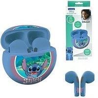 LEXIBOOK, Disney Stitch, Wireless Stereo Earbuds, Ideal Quality Sound, Integrated Microphone, Touch Control, Charging Case, Sound Level Limited at 85 dB, Bleu, HPBT05D