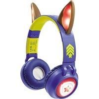 LEXIBOOK HPBT015PA Paw Patrol, 2-1 Wireless and Wired Headphones with Chase Ears, Sound to 85 dB, Light Effects, Foldable, Adjustable, Rechargeable, Blue, Medium