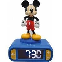 Lexibook RL800MCH, Disney, Mickey Nightlight alarm clock, Sounds and Melodies, LCD Backlit screen, Luminous, Snooze, Blue