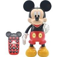 Lexibook MCH01i1 Disney-Bilingual Mickey Robot-English/French, 100 Educational quizzes, Light Effects, Dance, programmable, Articulated, Black/red