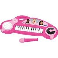LEXIBOOK K704BB Barbie, Electronic Piano for Children with Light Effects, Microphone, Drums, Built-in Speaker, Demo Tunes, DJ Player, Pink