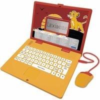 Lexibook, Disney The Lion King, Bilingual French/English educational computer, Toy for children with 124 language, writing, maths, logic, music activities and games, Yellow/Red, JC598ANi1