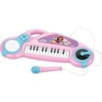 Lexibook, Gabby/'s Dollhouse, Electronic piano for children with light effects, microphone, drums, built-in speaker, demo tunes, DJ player, Pink/blue, K704GDH