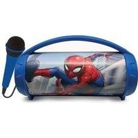 Lexibook, Spider-Man, Wireless light speaker with microphone, Stereo sound, Karaoke function, USB and SD card ports, Rechargeable battery, Handle to carry everywhere, Blue, BTP585SPZ