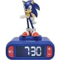 LEXIBOOK Hedgehog, Sonic Night Light Alarm Clock, Sounds and Melodies, Backlit LCD Screen, Luminous, Snooze, Blau