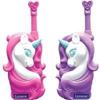Lexibook, Unicorn, 3D Unicorn Walkie-Talkies, 500m Range, 2 Communication Channels, Belt Clip, Pink/Purple, TW18UNI