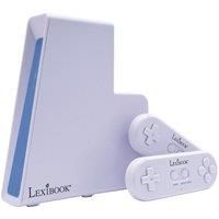 Lexibook, TV game console with 2 wireless controllers, 250 games, 32-bit graphics, TV connector, JG7440, White