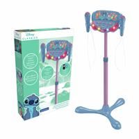 LEXIBOOK Stitch, Kids/' Light-Up Stand Speaker, Musical Game, Adjustable Height, Light Effects, 2 Included Microphones, MP3 Input, Bluetooth, Blue, S160D