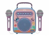 LEXIBOOK, Disney Stitch, Wireless Speaker with 2 Microphones, Pink/Blue, BTC050D