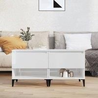 Side Tables 2 pcs High Gloss White 50x46x50 cm Engineered Wood