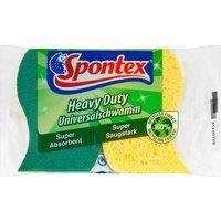 Spontex Heavy Duty Super Absorbent Sponge Scourers, Pack of 2