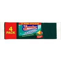 Spontex Washups General Purpose Sponge Scourers, Pack of 4
