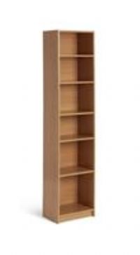 Argos Home Maine 5 Shelf Half Width Bookcase - Oak Effect