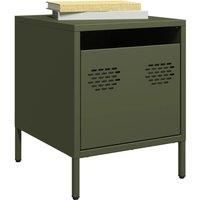Bedside CabinetOlive Green 35x39x43.5 cm Steel