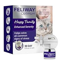 FELIWAY Optimum diffuser & 30 day refill, the best solution to ease cat anxiety, cat conflict and stress in the home